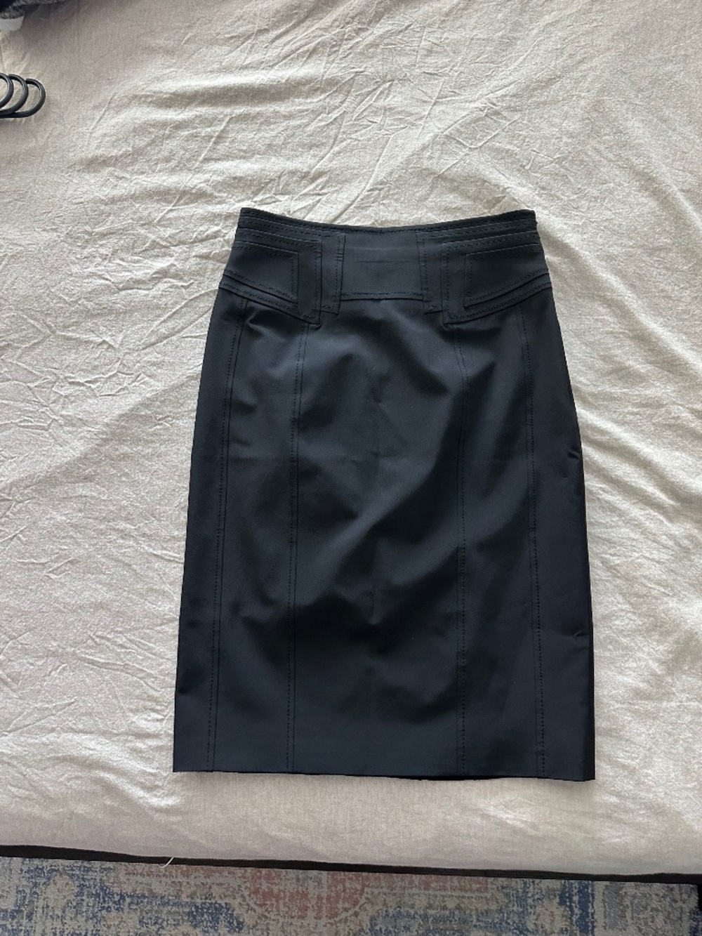 Karen Millen Black Pencil Skirt w/detailing